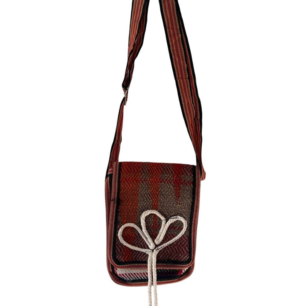 Handmade Boho Crossbody Bag Woven Festival Shoulder Purse Ethnic Kilim - Picture 3 of 13